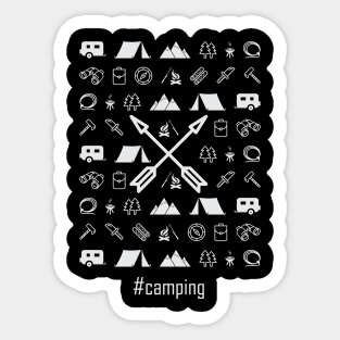 Camping Pattern Sticker